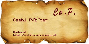 Csehi Péter névjegykártya